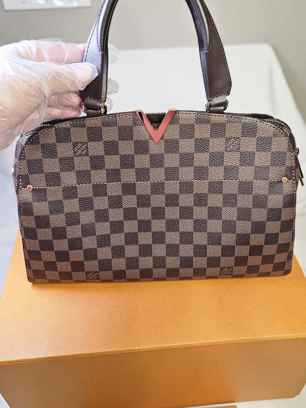Louis Vuitton Kensington Bowling Bag Damier Ebene - Open Box Never Used